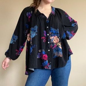 FREE PEOPLE Floral Blouse